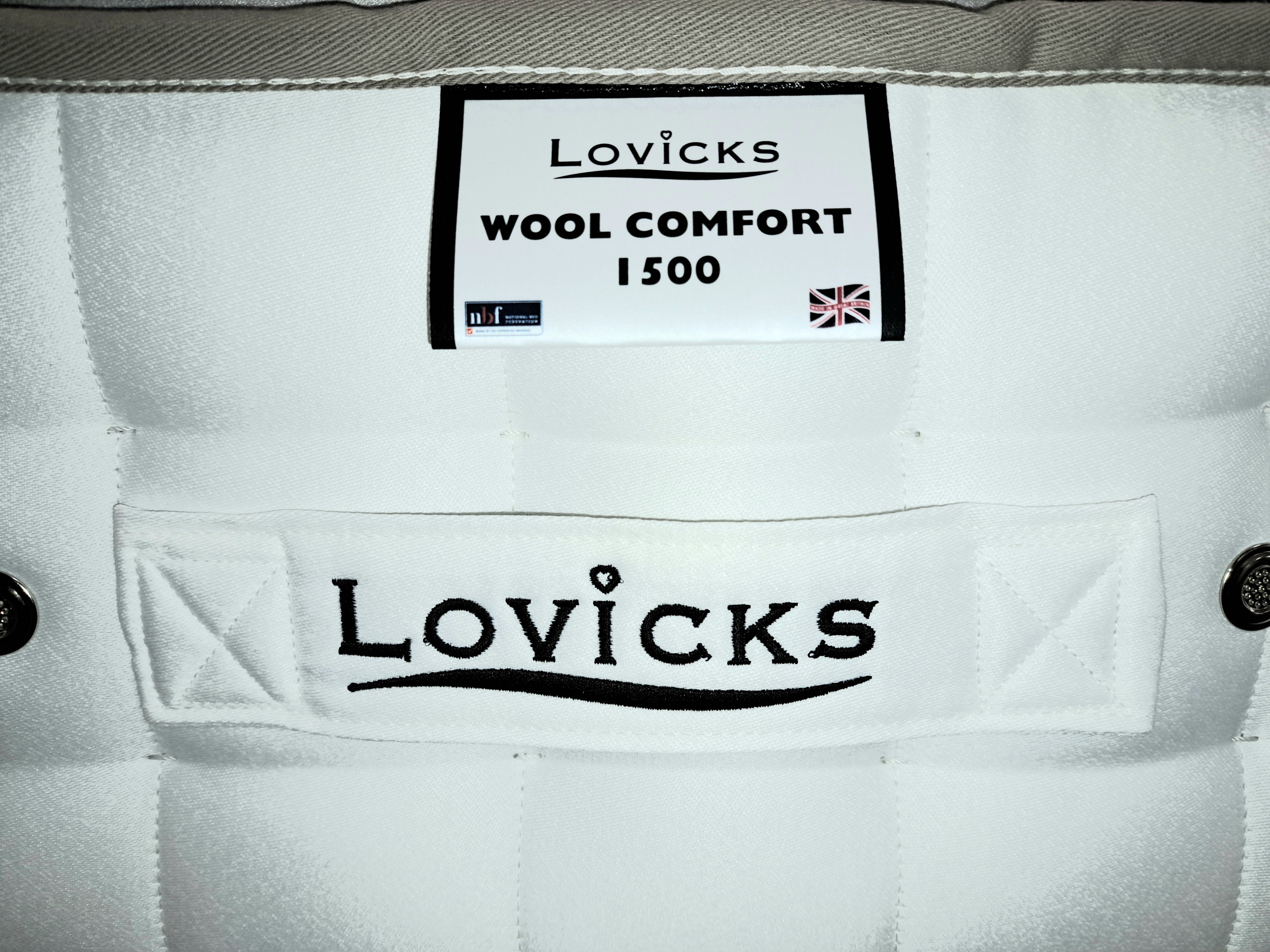 Lovicks Wool Comfort 1500 Pocket Sprung Range