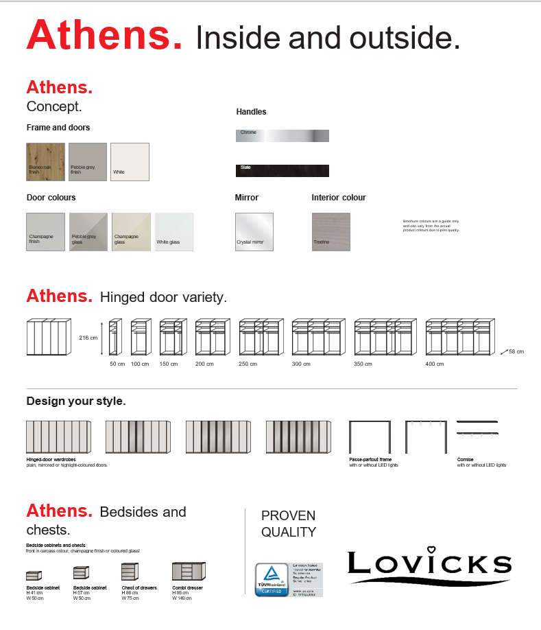 Athens Wardrobe & Bedroom Range*