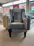 Patchwork Regency High seat fireside chair