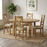 Dorset Oak 120-160cm Oval Extension Table [sale]