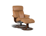 Captain Swivel Chair with Stool (leather)