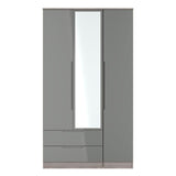 Roma Tall 2 Drawer Triple Wardrobe [sale]