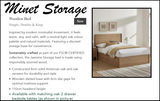 Minet Storage Solid Oak Bedframe