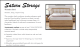 Saturn Storage Solid Oak Bedframe