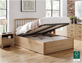 Saturn Storage Solid Oak Bedframe