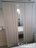 Oxford 3 Door 1 Centre Mirrored Wardrobe [Spring Savers]